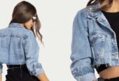 Jaqueta Cropped Jeans Glam